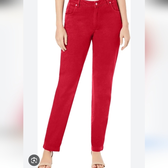 Women's Red Jeans - Picture 2 of 15